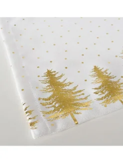 Boltze Tisch- & Küchentextilien<Tischläufer "Platina" in Weiß/ Gold - (L)140 x (B)40 cm