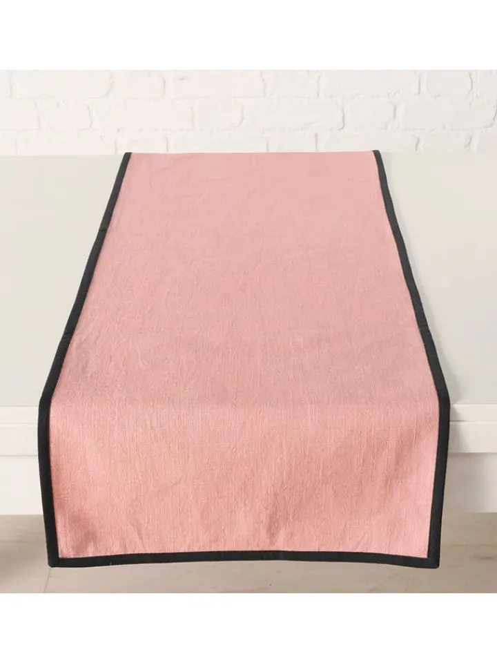 Boltze Küchentextilien<Tischläufer "Rosay" in Hellrosa - (L)140 x (B)40 cm