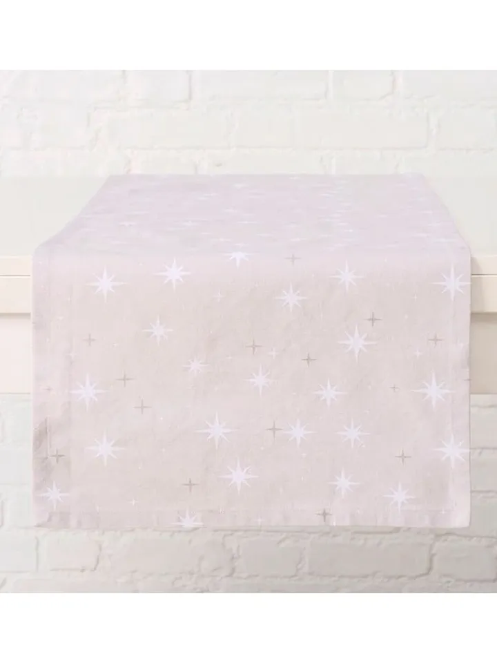 Boltze Tisch- & Küchentextilien|Küchentextilien<Tischläufer "Starla" in Rosa/ Weiß - (L)140 x (B)40 cm