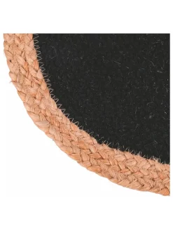 Villa d´Este Küchentextilien<Tischset in Schwarz - Ø 38 cm