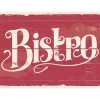 cover-your-desk.de Tisch- & Küchentextilien<Tischsets I Platzsets abwaschbar - Bistro Schriftzug Retro - aus erstklassigem Vinyl (Kunststoff Ð BPA-frei) - 4 Stück - 44 x 32 cm - rutschfeste Tischdekoration