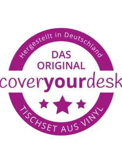cover-your-desk.de Tisch- & Küchentextilien<Tischsets I Platzsets abwaschbar - Bistro Schriftzug Retro - aus erstklassigem Vinyl (Kunststoff Ð BPA-frei) - 4 Stück - 44 x 32 cm - rutschfeste Tischdekoration