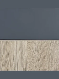 Beliani Badmöbel<3-tlg Badezimmerschrank TERUEL in Grau/Braun