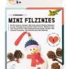 folia PAPER Kreativbedarf & Do-It-Yourself<14tlg. Bastelset "Mini Filzinies Schneemann" - ab 8 Jahren