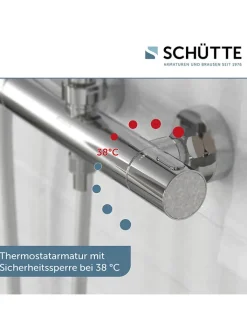 Schütte Badarmaturen<6tlg. Überkopfbrause-Set ''Madrid'' in Chrom