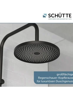 Schütte Badarmaturen<6tlg. Überkopfbrause-Set ''Valencia'' in Schwarz