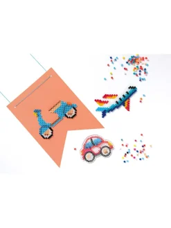 folia PAPER Kreativbedarf & Do-It-Yourself<3tlg. Bügelperlen-Stiftplatten-Set "motor Fun" in Transparent