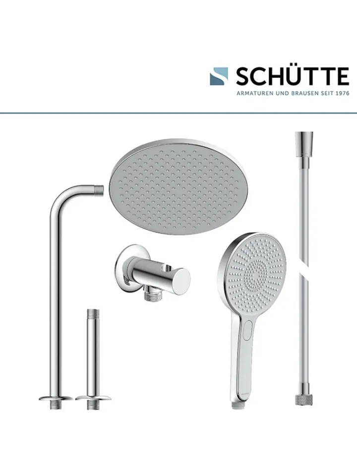 Schütte Badarmaturen<5tlg. Brause-Set ''Karibik'' in Chrom/ Hellgrau