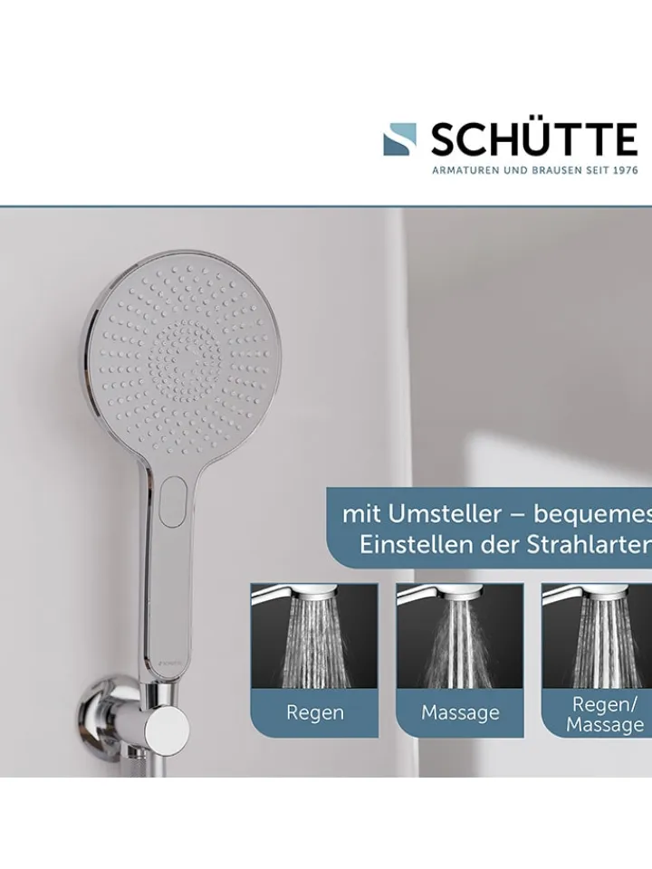 Schütte Badarmaturen<5tlg. Brause-Set ''Karibik'' in Chrom/ Hellgrau