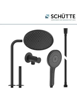 Schütte Badarmaturen<5tlg. Brause-Set ''Karibik'' in Schwarz