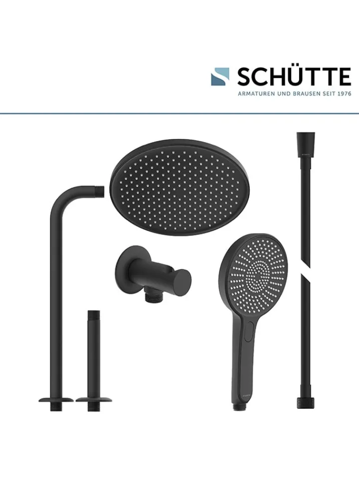 Schütte Badarmaturen<5tlg. Brause-Set ''Karibik'' in Schwarz