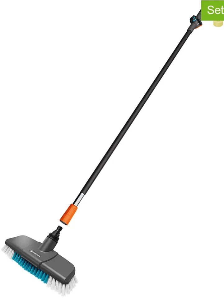 Gardena Gartendekoration<3tlg. Cleansystem-Set mit Stiel "Hard" in Schwarz