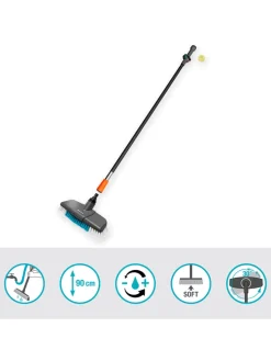 Gardena Gartendekoration<3tlg. Cleansystem-Set mit Stiel "Hard" in Schwarz