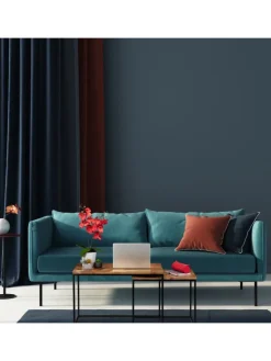 relaxdays Tische<2tlg. Couchtisch Set in Natur/Schwarz