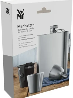 WMF Gedeckter Tisch<6tlg. Edelstahl-Flachmann-Set "Manhattan"