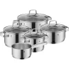 WMF Kochgeschirr<9tlg. Edelstahl-Kochgeschirr-Set "Belmonte"