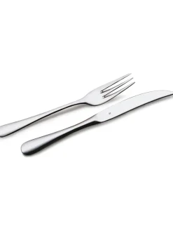 WMF Gedeckter Tisch<12tlg. Edelstahl-Steakbesteckset mit Holzkassette
