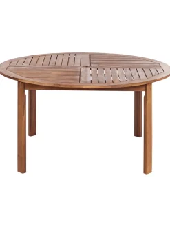 Beliani Gartenmöbel<7-tlg Gartentisch Set AGELLO in Braun