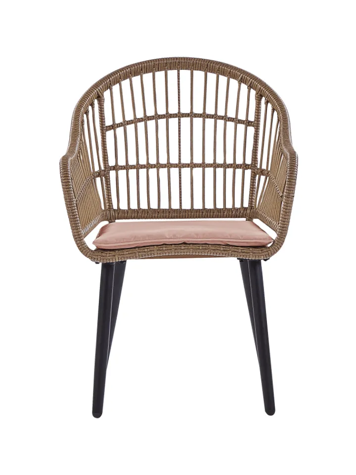 Beliani Gartenmöbel<7-tlg Gartentisch Set ALIANO in Beige/Schwarz