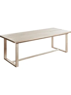 Beliani Gartenmöbel<7-tlg Gartentisch Set AZZANELLO in Braun/Weiß