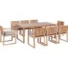 Beliani Gartenmöbel<17-tlg Gartentisch Set SASSARI PREMIUM in Braun/Grau