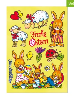 Lutz Mauder Partyzubehör & -Dekoration<12tlg. Geschenk-Set "Fensterbild Frohe Ostern" in Bunt