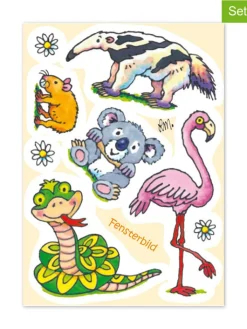 Lutz Mauder Partyzubehör & -Dekoration<12tlg. Geschenk-Set "Fensterbild Wildtiere" in Bunt