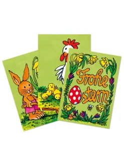 Lutz Mauder Partyzubehör & -Dekoration<3tlg. Geschenk-Set "Ostern" in Grün/ Gelb/ Hellblaun (Überraschungsprodukt)