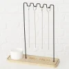Boltze Grillen<6tlg. Grillbesteck-Set "BBQ" in Hellbraun/ Schwarz - (B)30 x (H)35 x (T)10 cm