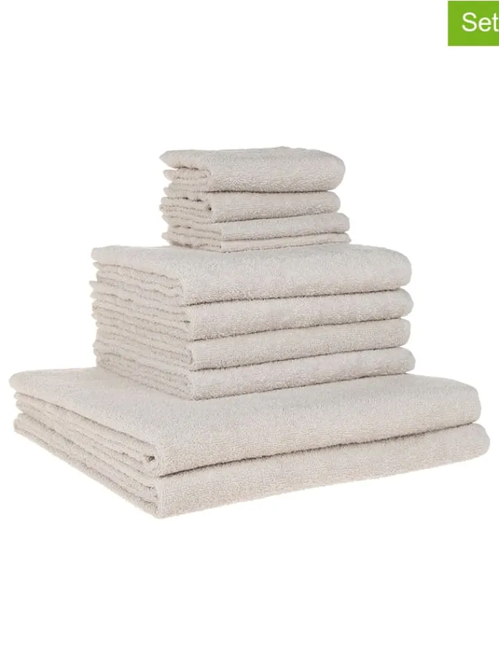 avance Badtextilien|Badtextilien<10tlg. Handtuch-Set in Creme