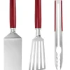 KitchenAid Grillen<3tlg. Indoor-Grillset in Silber/ Rot