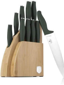 Berlinger Haus Koch- & Backutensilien<10tlg. Küchenmesser-Set im Block in Anthrazit