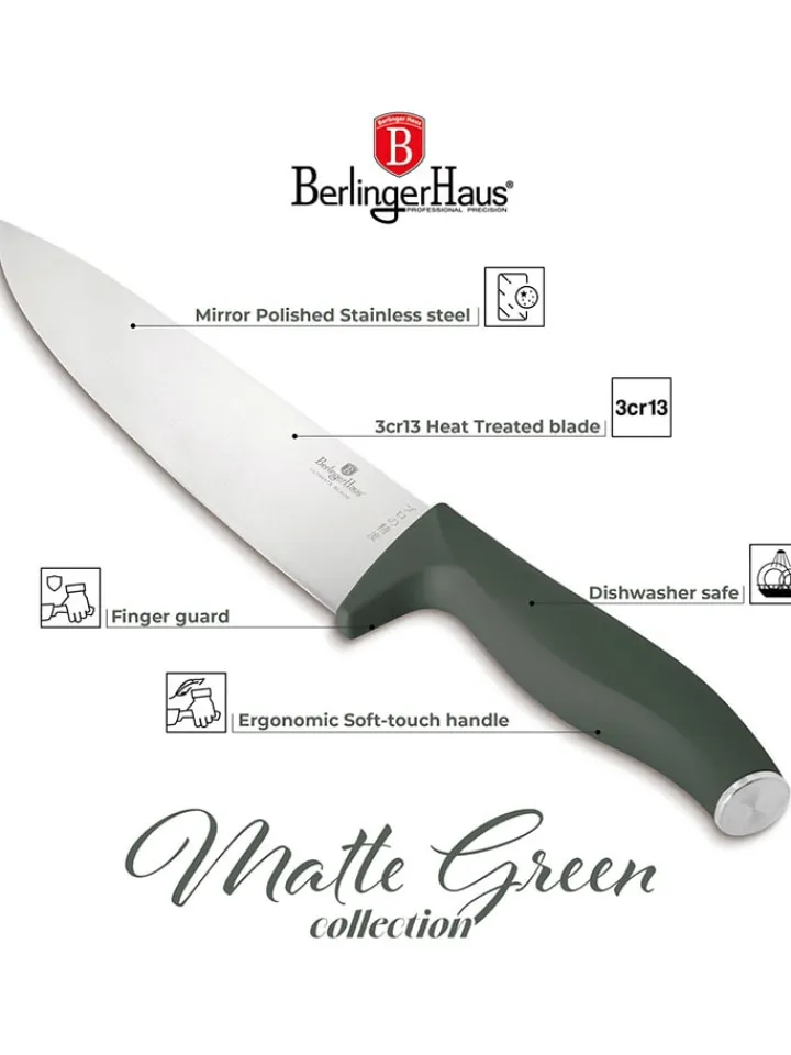 Berlinger Haus Koch- & Backutensilien<10tlg. Küchenmesser-Set im Block in Anthrazit