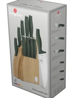 Berlinger Haus Koch- & Backutensilien<10tlg. Küchenmesser-Set im Block in Anthrazit