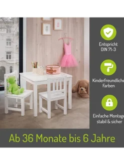 BOMI Möbel-Sets<3-tlg. Kindersitzgruppe Amy in Weiß