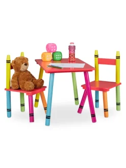 relaxdays Möbel-Sets<3-tlg. Kindersitzgruppe in Bunt