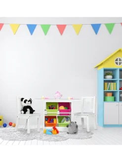 relaxdays Möbel-Sets<3-tlg. Kindersitzgruppe in Weiß