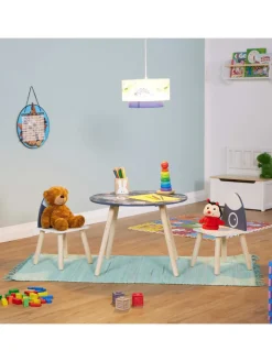 relaxdays Möbel-Sets<3-tlg. Kindersitzgruppe "Space Dino" in Bunt
