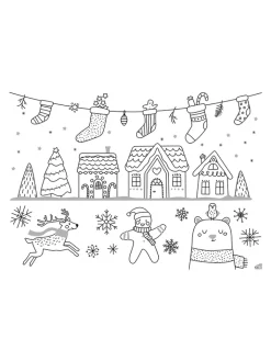folia PAPER Kreativbedarf & Do-It-Yourself<15tlg. Kreativset "Fensterbilder Cosy Winter" in Weiß/ Bunt
