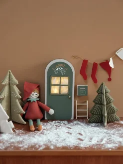 FABELAB Lichterketten & Deko-Leuchten<3tlg. LED-Weihnachtsdeko "Elf Door" in Grün