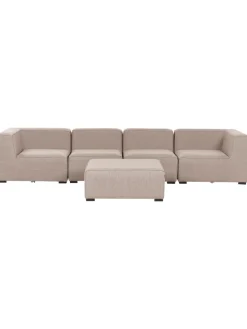 Beliani Gartenmöbel<2-tlg Lounge Set AREZZO in Beige/Schwarz