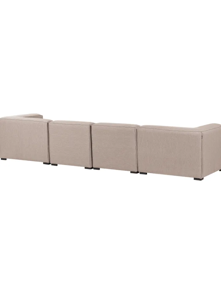 Beliani Gartenmöbel<2-tlg Lounge Set AREZZO in Beige/Schwarz