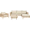 Beliani Gartenmöbel<3-tlg Lounge Set CALASETTA in Beige
