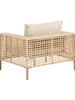Beliani Gartenmöbel<3-tlg Lounge Set CALASETTA in Beige