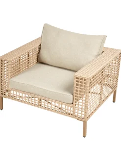 Beliani Gartenmöbel<3-tlg Lounge Set CALASETTA in Beige