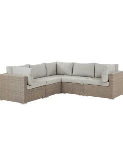 Beliani Gartenmöbel<7-tlg Lounge Set CONTARE in Grau/Beige