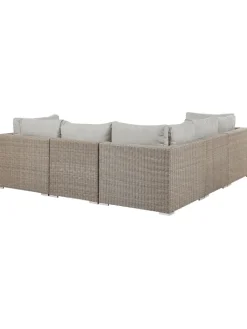Beliani Gartenmöbel<7-tlg Lounge Set CONTARE in Grau/Beige