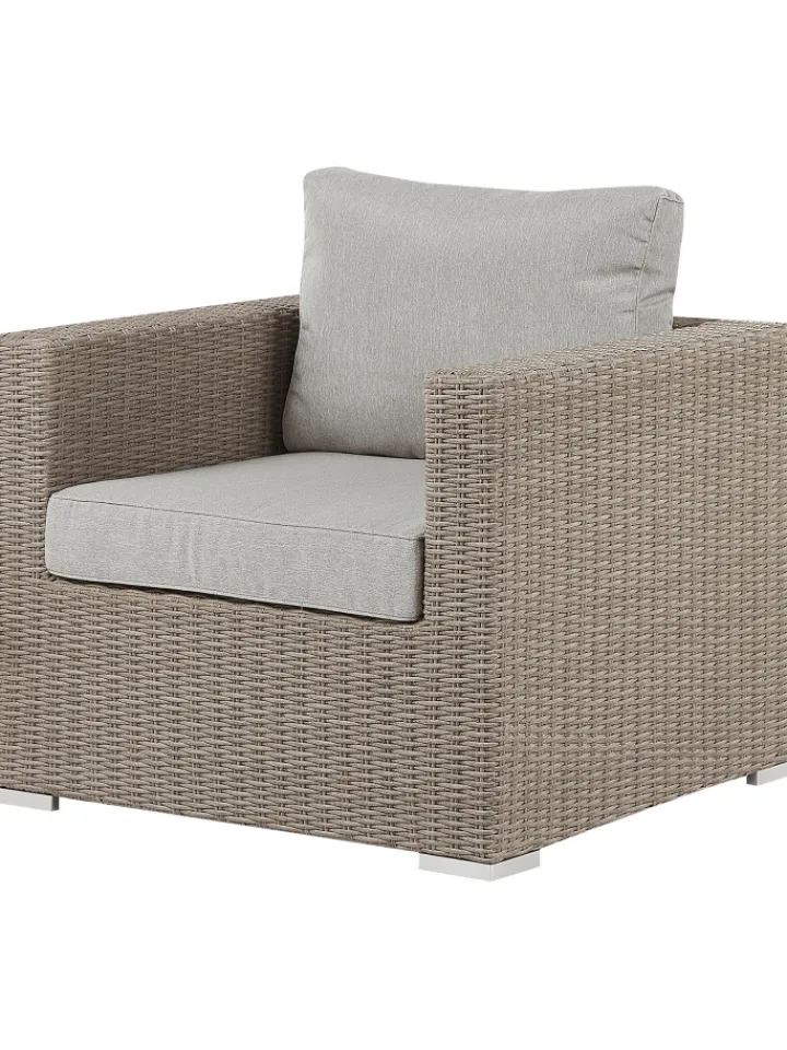 Beliani Gartenmöbel<7-tlg Lounge Set CONTARE in Grau/Beige