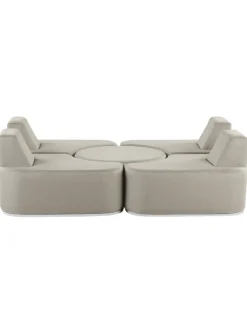 Beliani Gartenmöbel<5-tlg Lounge Set FABRO in Grau