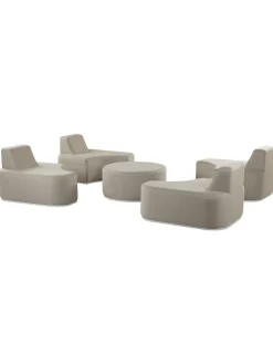 Beliani Gartenmöbel<5-tlg Lounge Set FABRO in Grau